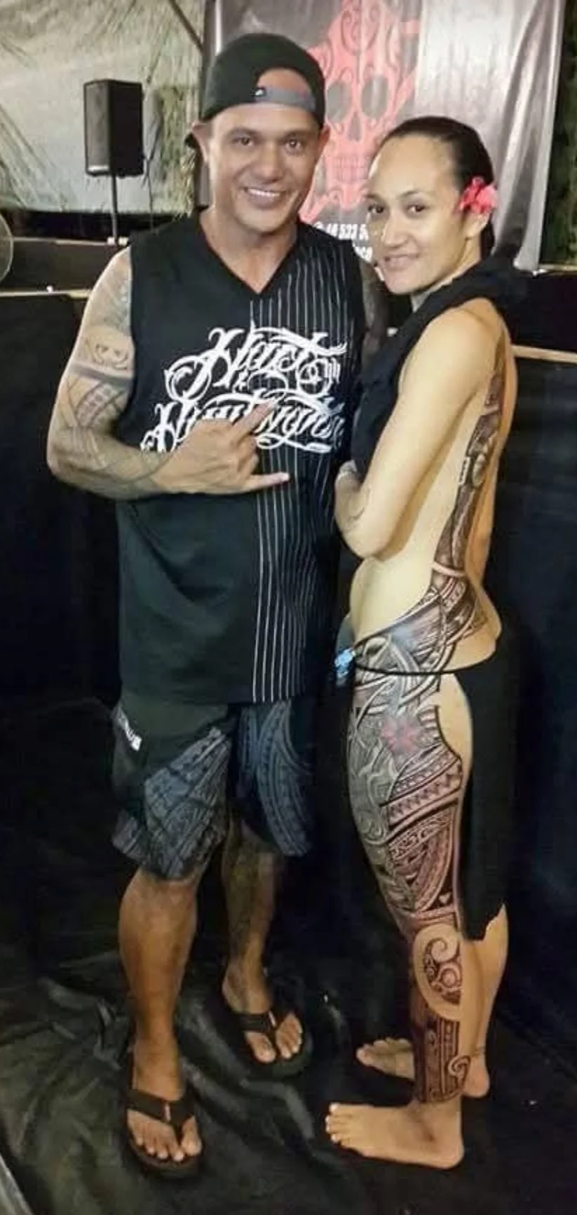 Tiki tatau lagon vert